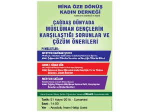 MİNA KADIN DERNEĞİ ÇAĞIMIZDA GENÇLERİN KARŞILAŞTIKLARI SORUNLARA DAİR PANEL DÜZENLİYOR